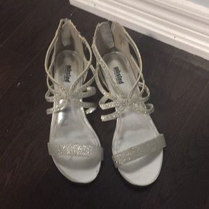 Silver heels sparkly
